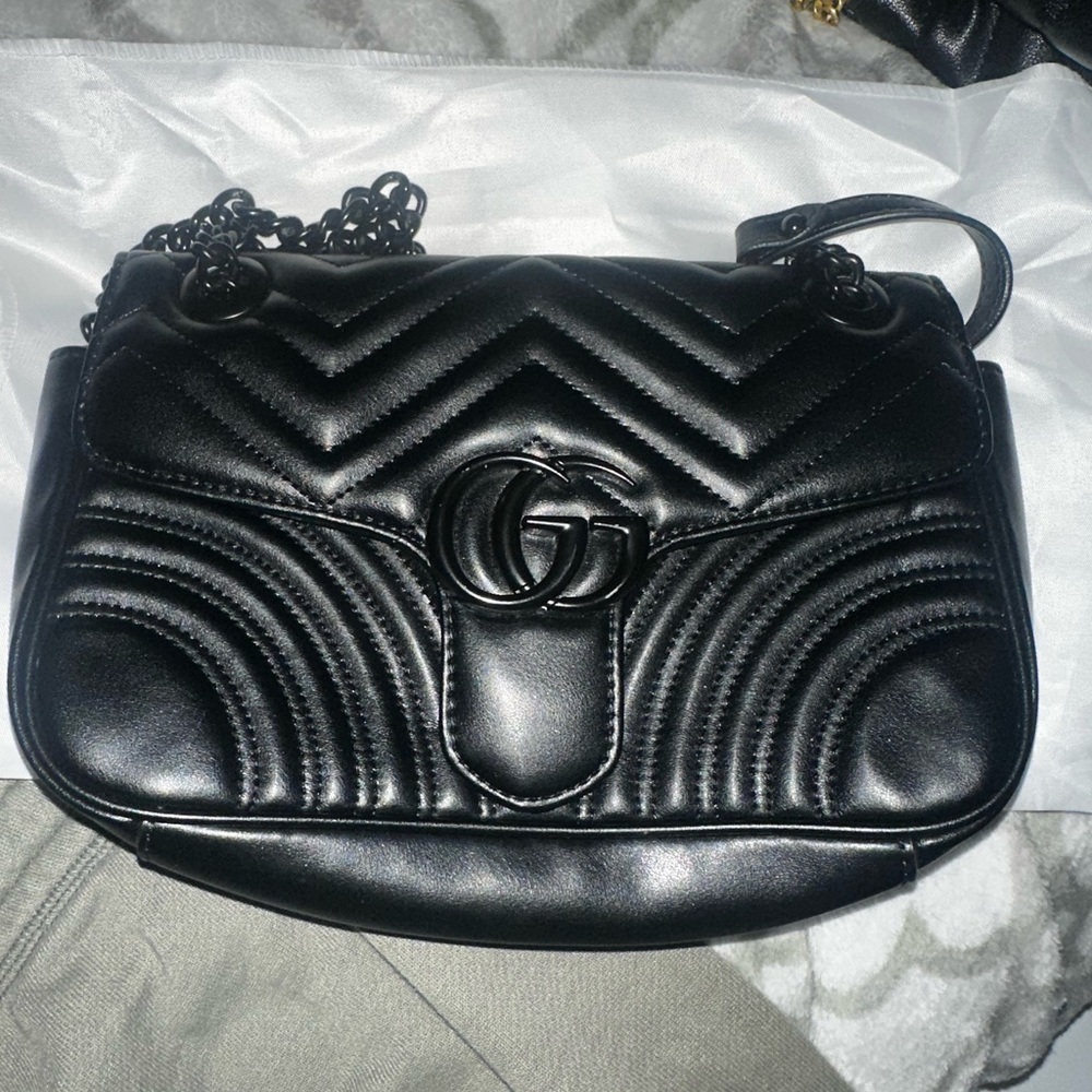 Fashion inspired Black Quilted Crossbody Bag